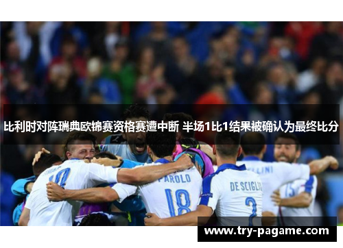 比利时对阵瑞典欧锦赛资格赛遭中断 半场1比1结果被确认为最终比分 比利时对阵瑞典欧锦赛资格赛遭中断 半场1比1结果被确认为最终比分